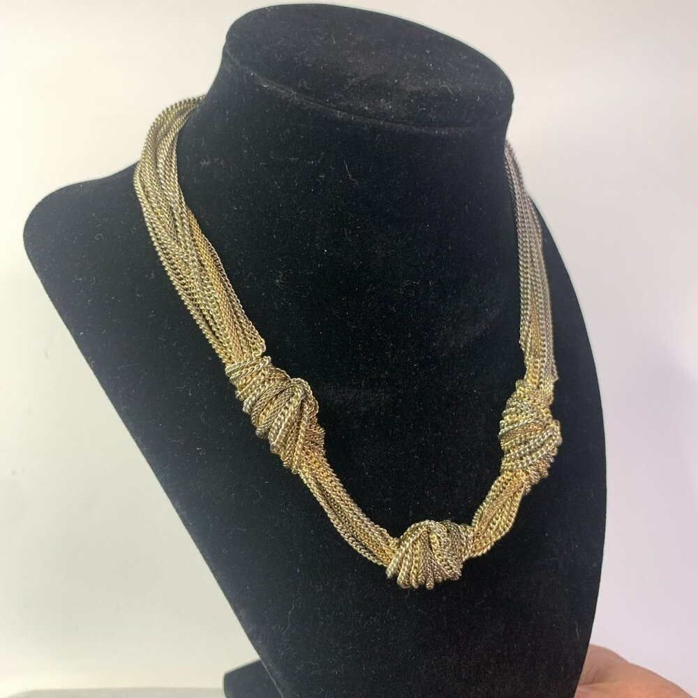 Multi-Strand Choker Size Women's Fashion Necklace - 16" Long - Picture 3 of 8